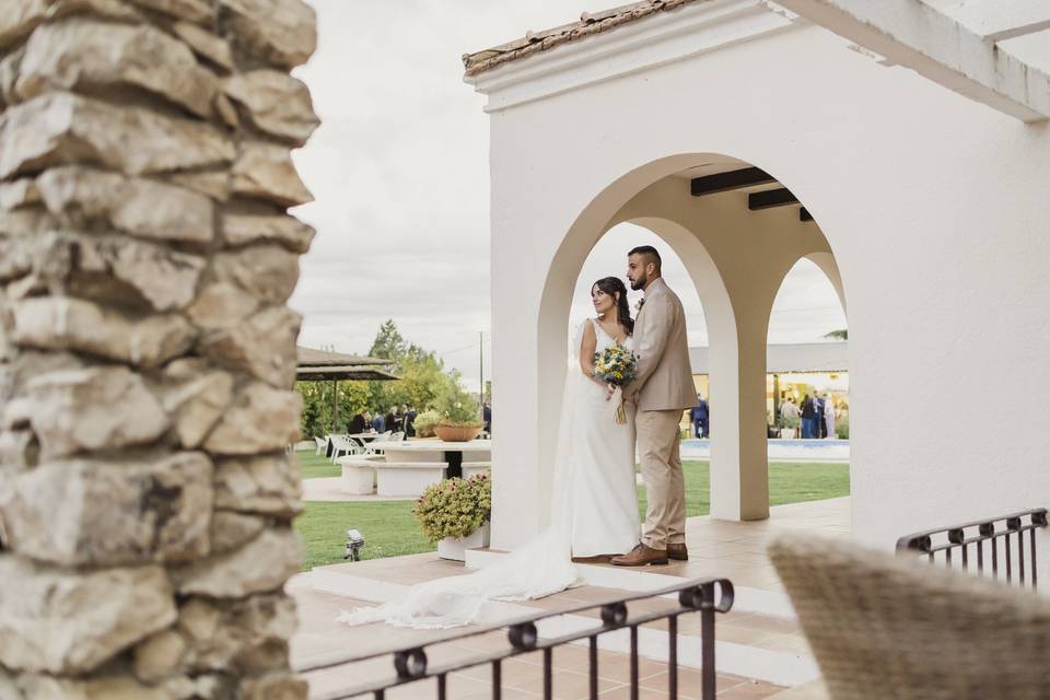 Novios reales jardines