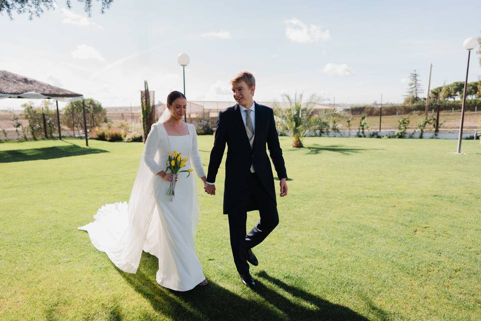 Novios reales jardines