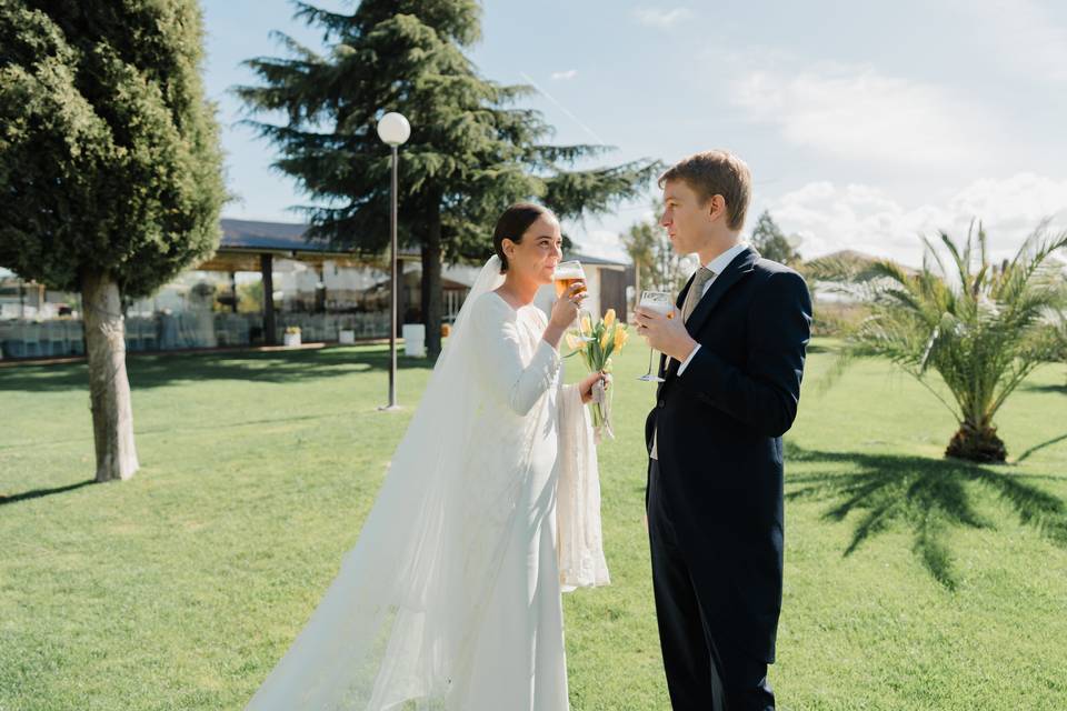 Novios reales jardines