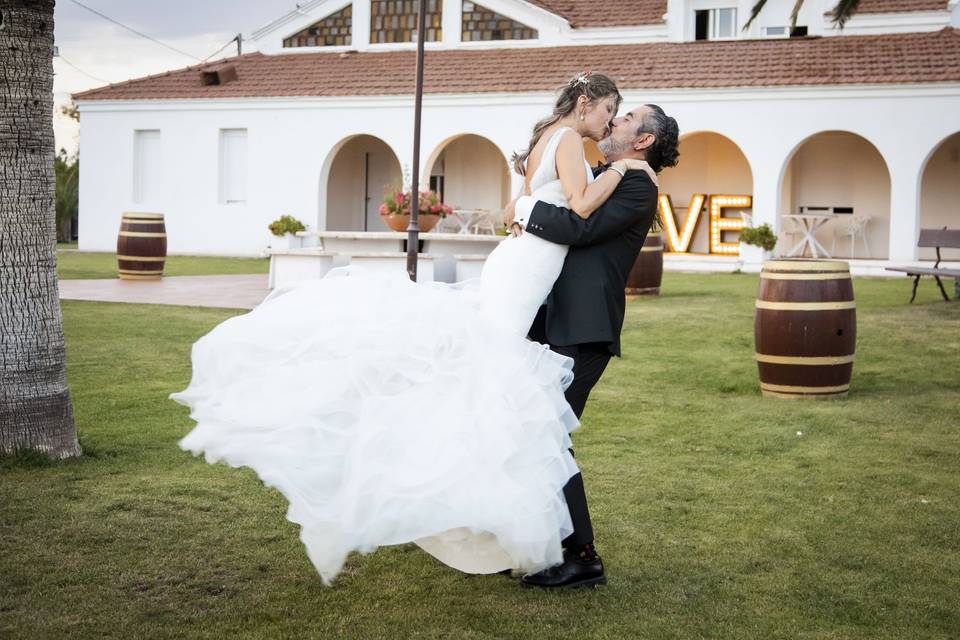 Novios reales jardines