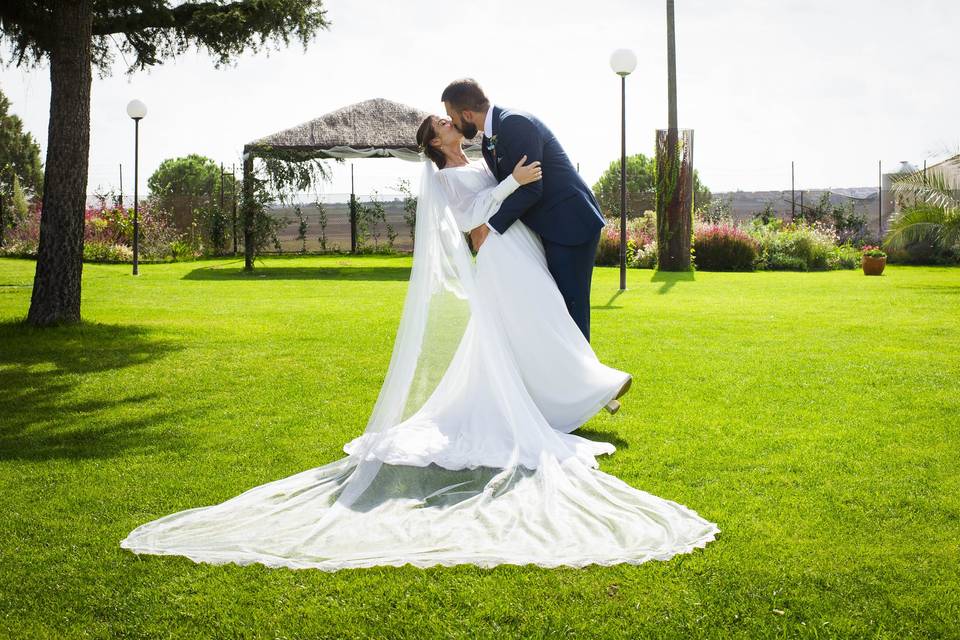 Novios reales jardines