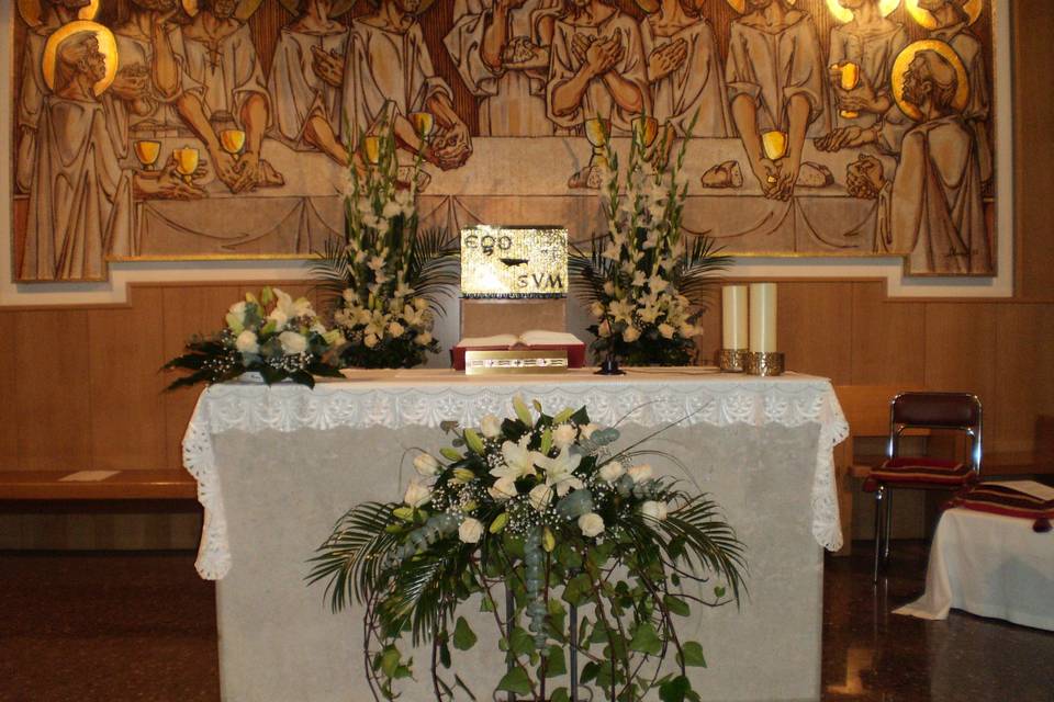 Flores para el altar
