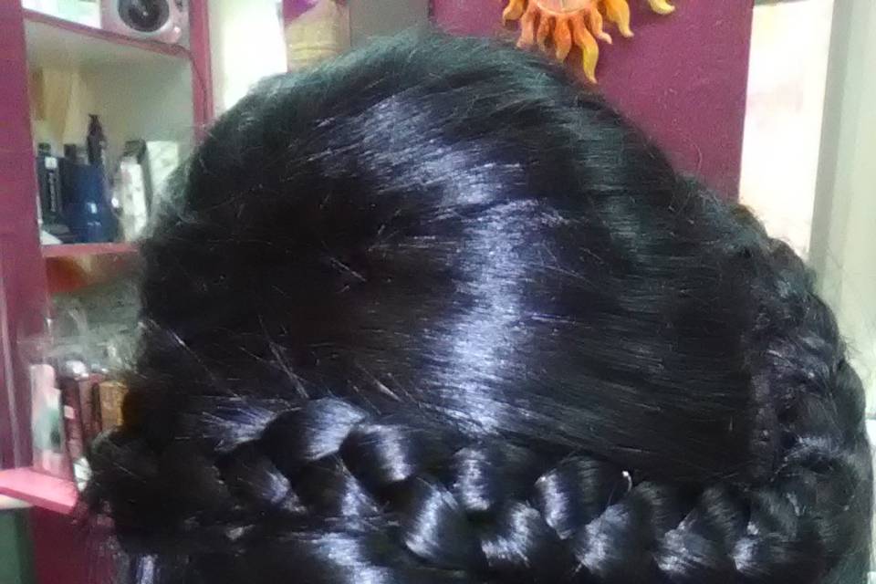 Recogido con trenzas