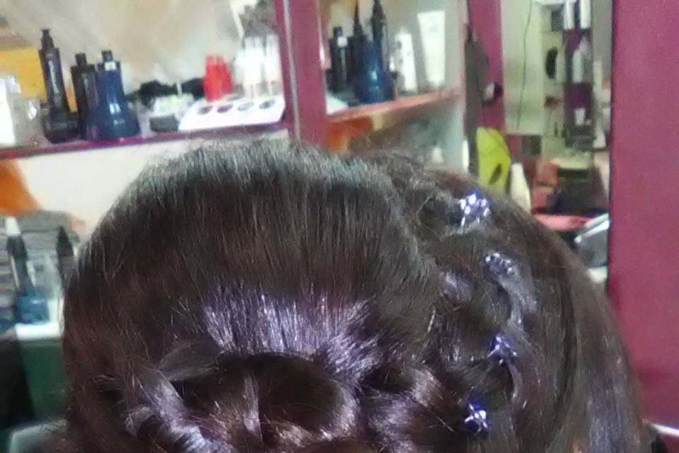 Recogido con trenzas