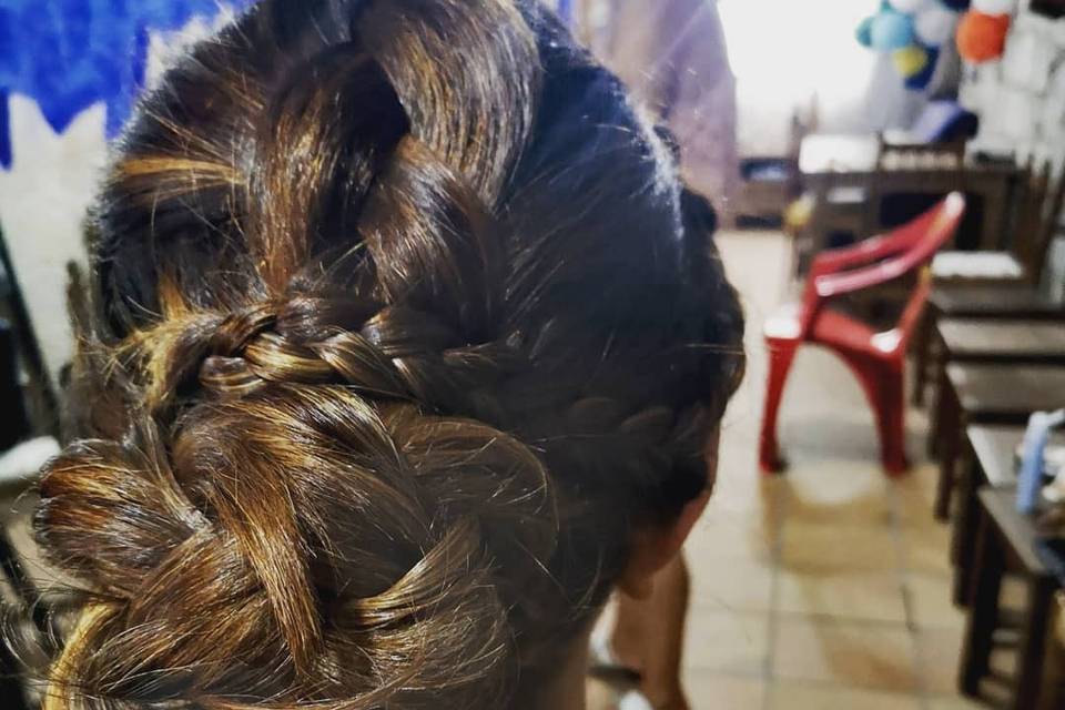 Recogido con trenza