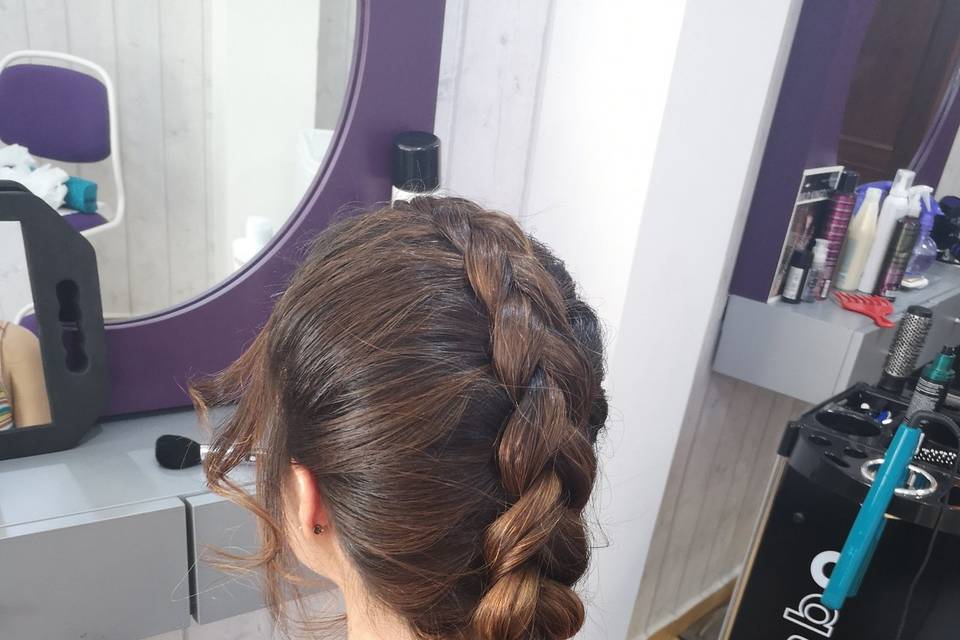 Trenza con relieve