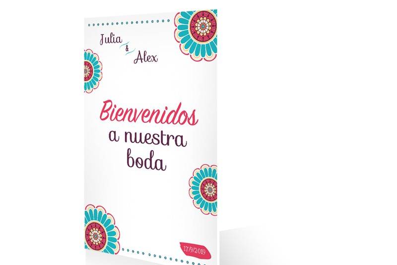 Cartel de Beinvenida Happy