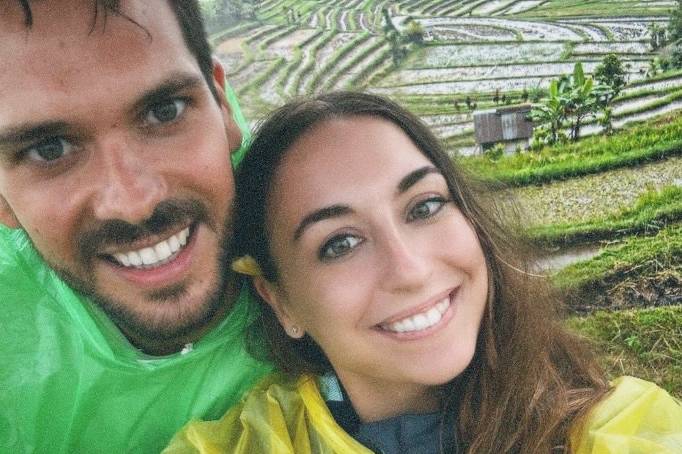 Selfie de Pareja en el Templo Ulun Danu Bratan, Bali