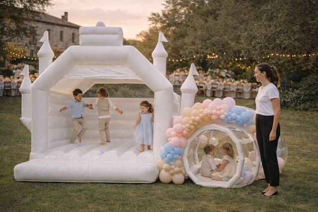 Hinchable blanco para boda