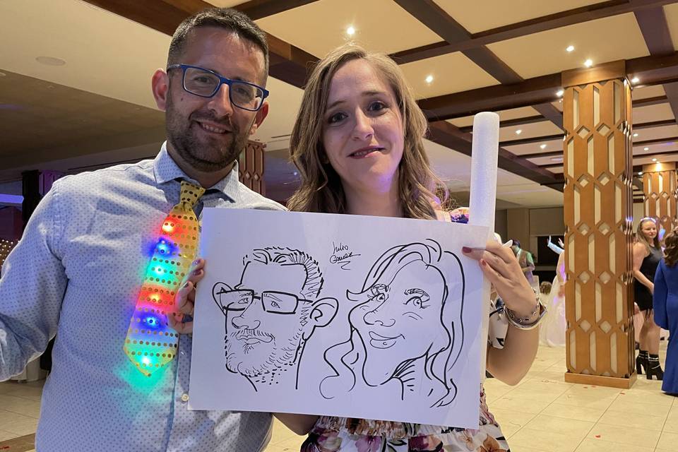 Caricaturas boda