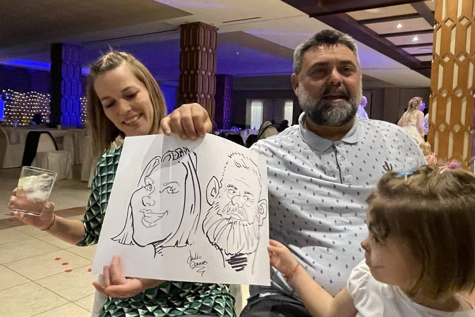 Caricaturas boda