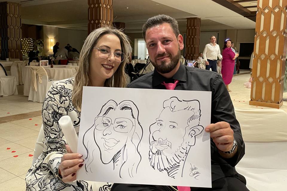 Caricaturas boda