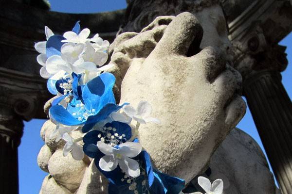 Corona de flores para niña de arras