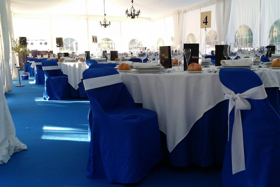 Interior en azul