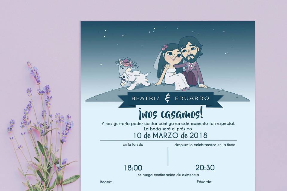 Invitación cartoon