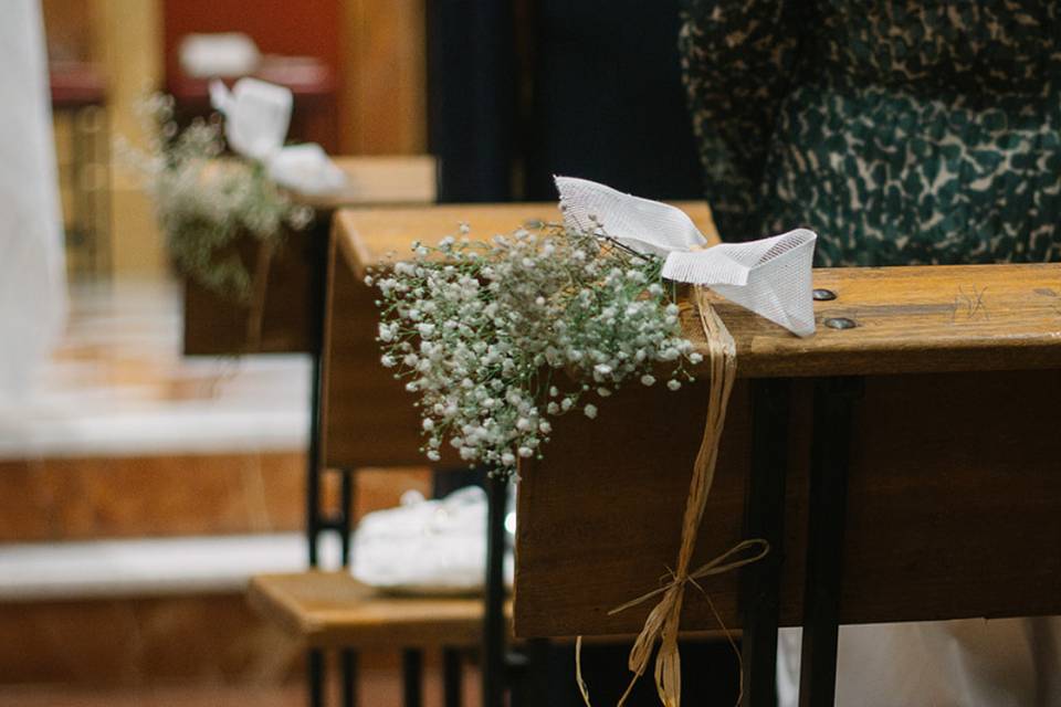 Arreglo boda interior iglesia
