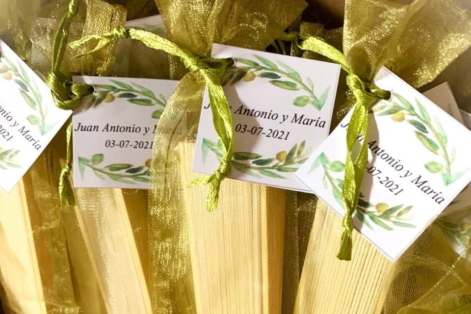 Abanico de bambu personalizado