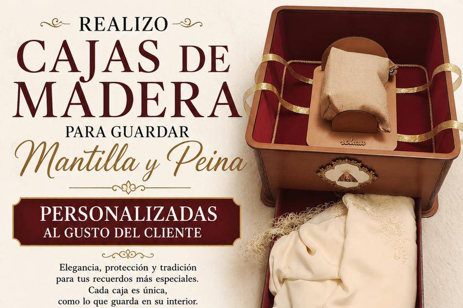 Caja para mantilla y peina