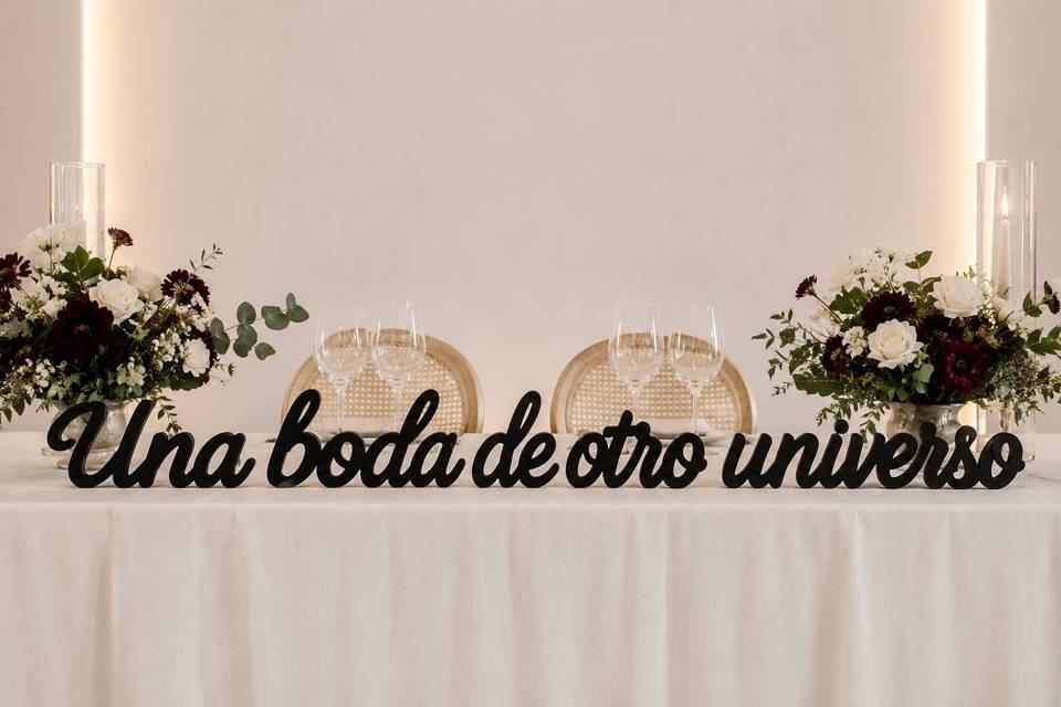 Letrero boda