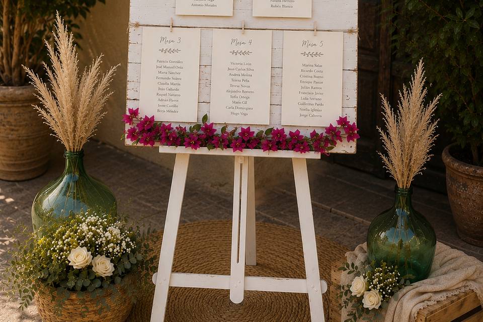 Seating plan - rincón de boda