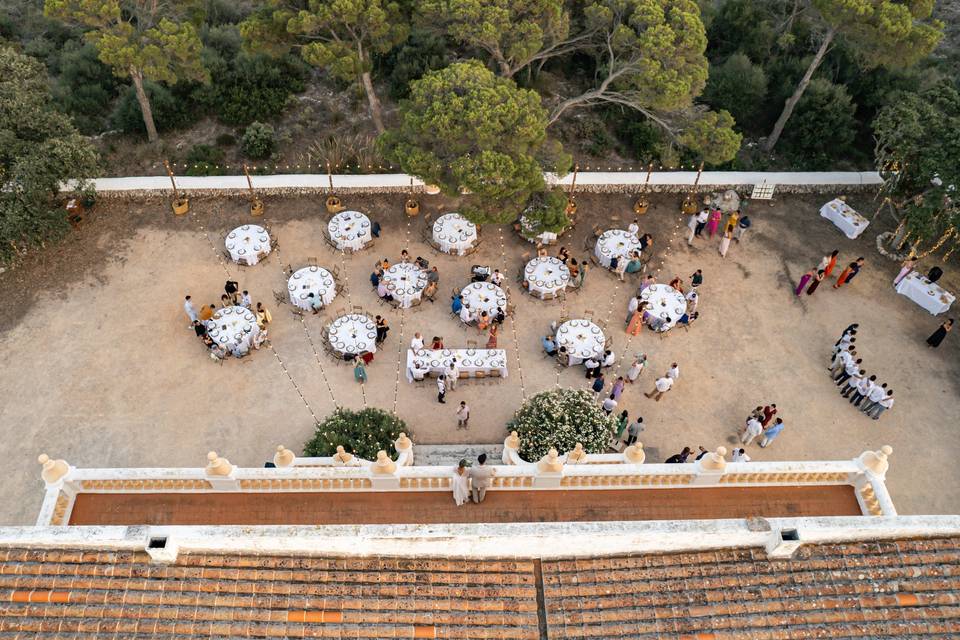 Vista del banquete