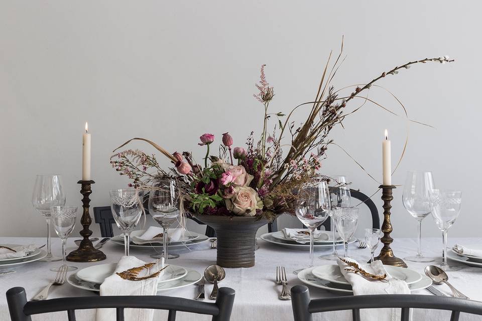 Decoración de mesa de boda