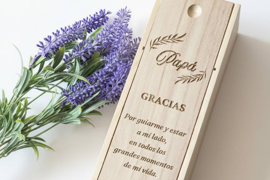 Caja vino grabada