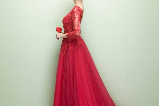 Vestido de novia rojo