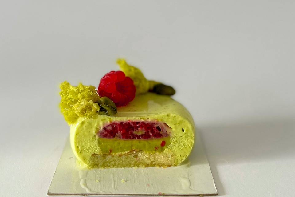Pistacho y frambuesa