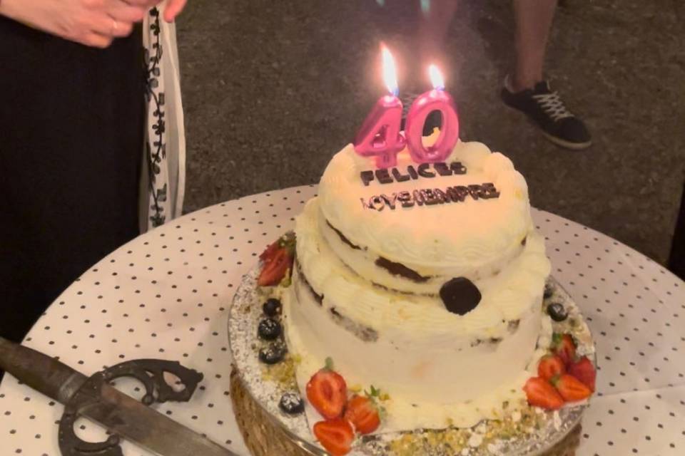 Tarta de boda blanca