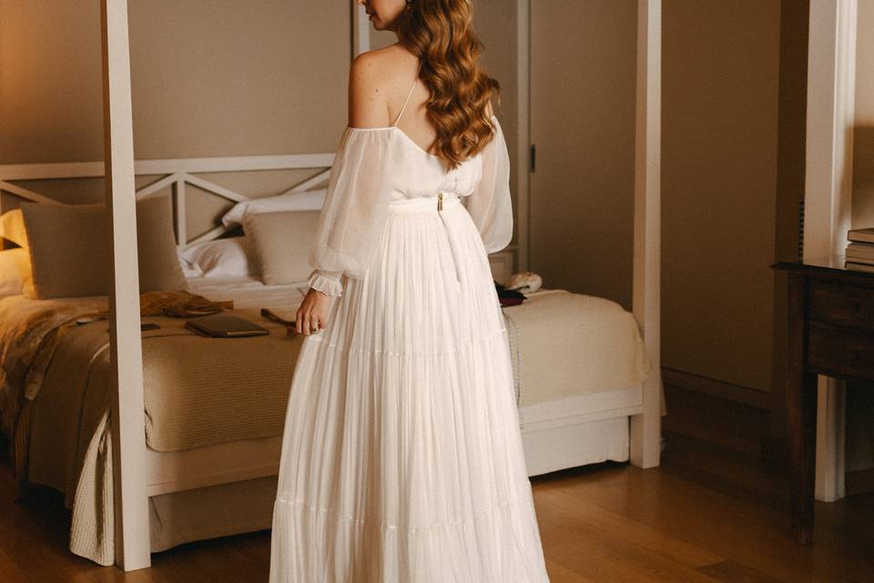 Cabello suelto con ondas
