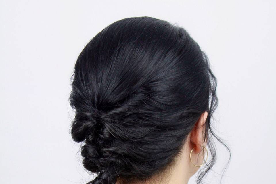 Coleta con trenza