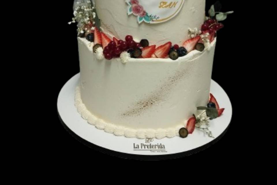 Tarta de boda frutal