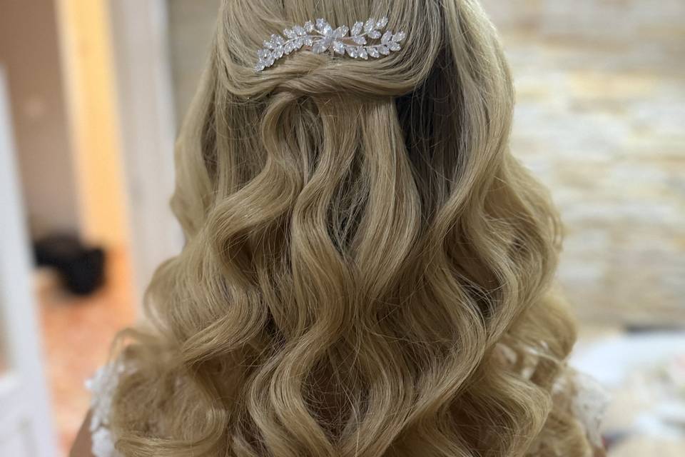 Peinado con ondas Novia