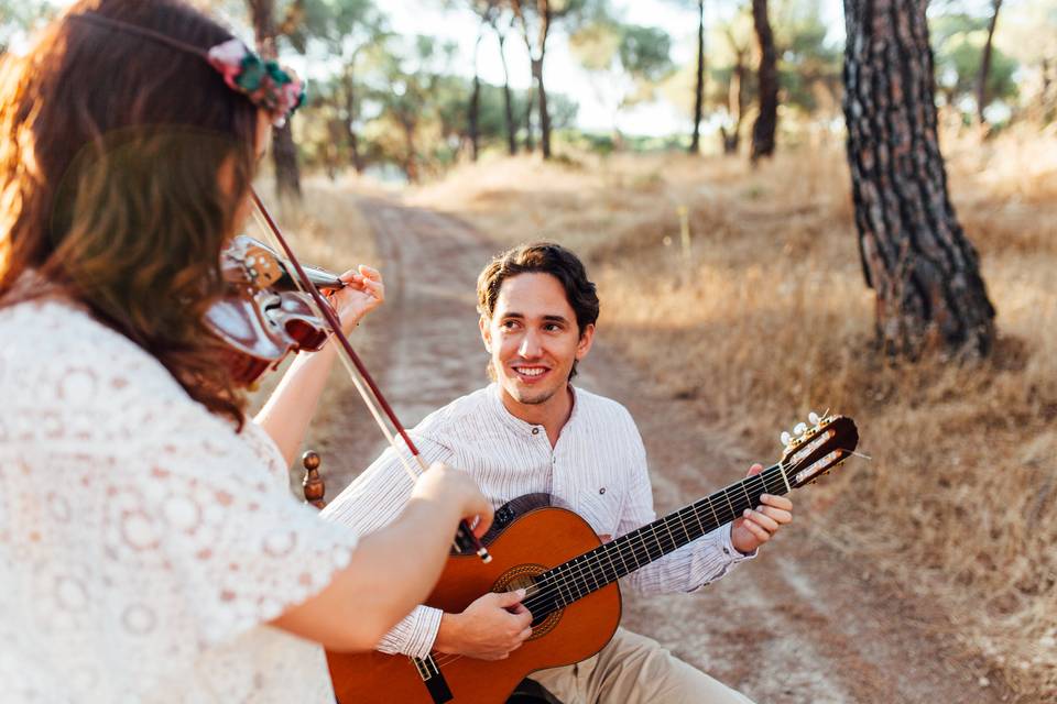 Violín y guitarra