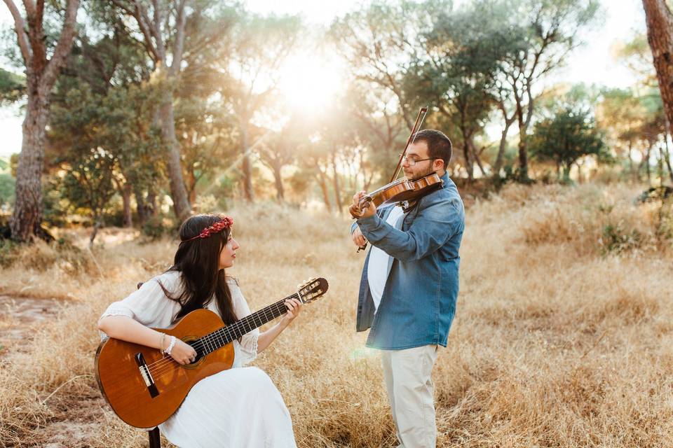 Violín y guitarra