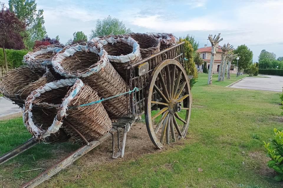 Carro con canastas vendimia