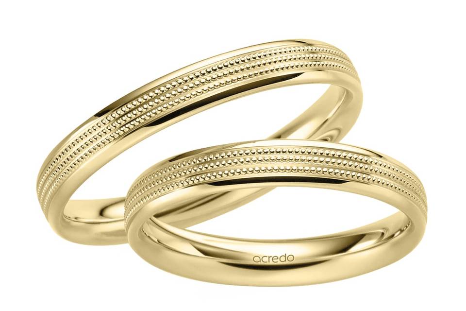Milgrain oro amarillo
