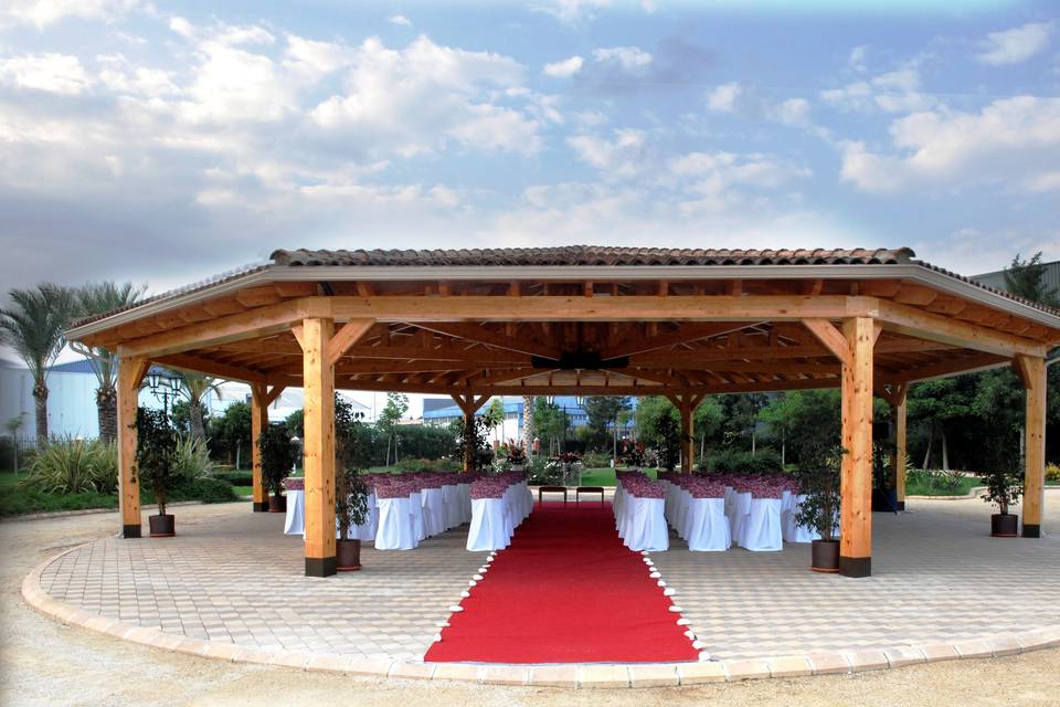 Pérgola al aire libre