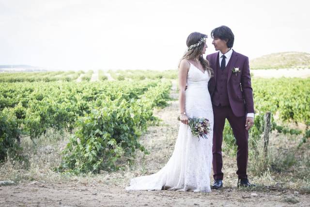 Boda entre viñedos