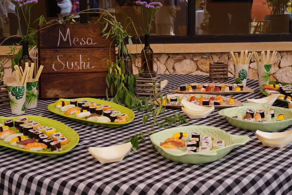 Mesa temática Sushi