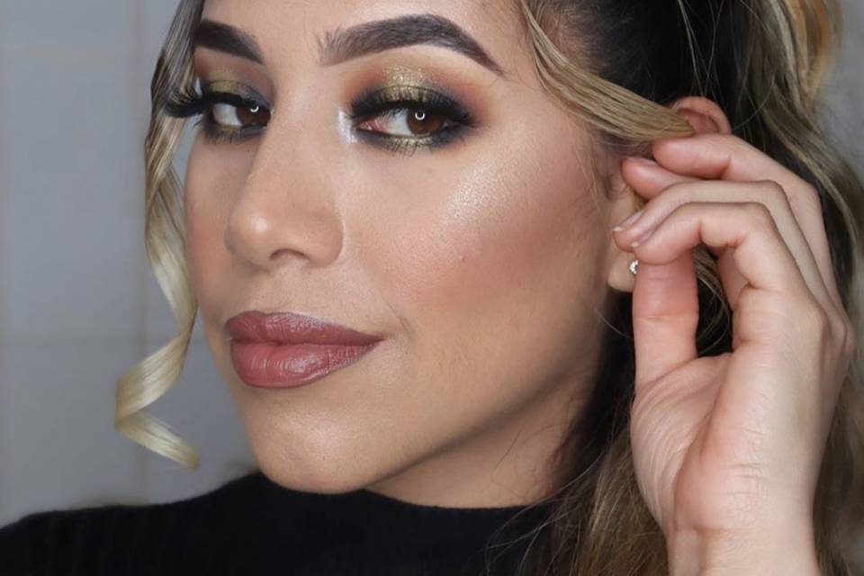Glam makeup