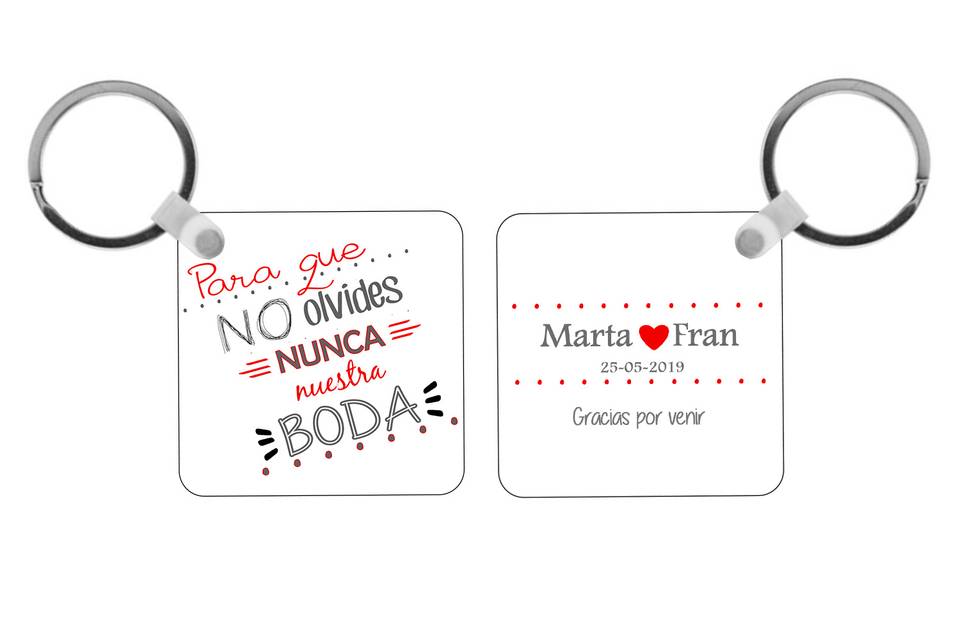 Llavero personalizado novios