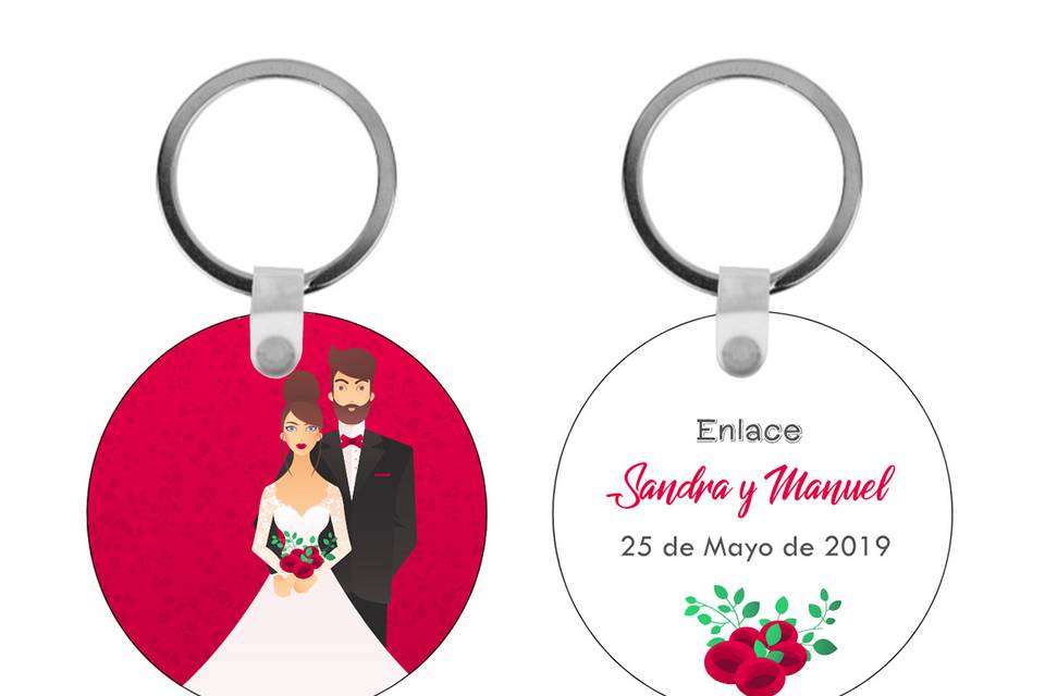 Llavero personalizado novios