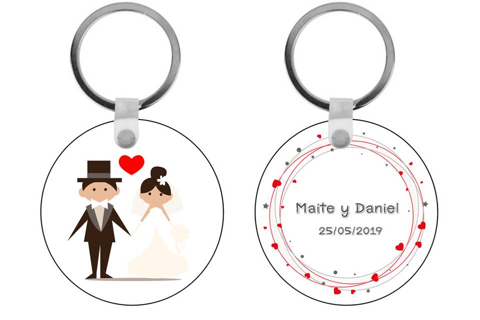 Llavero personalizado novios