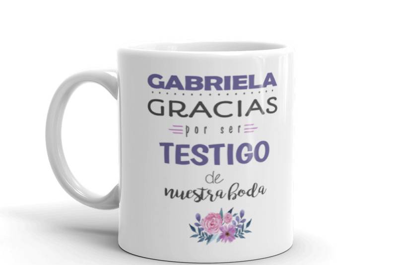 Taza para testigo de boda