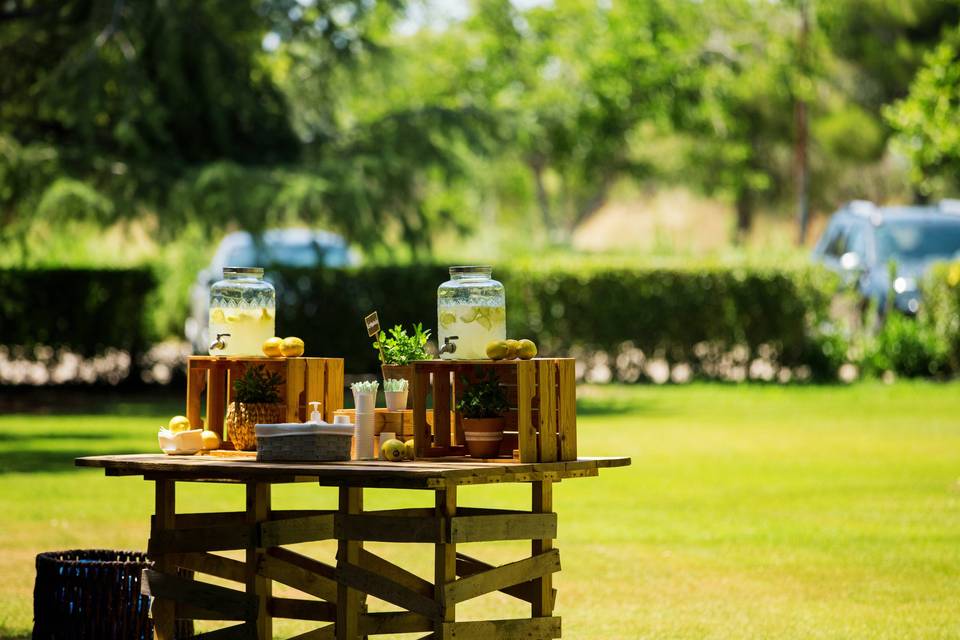 Mesa Aguas y Limonadas