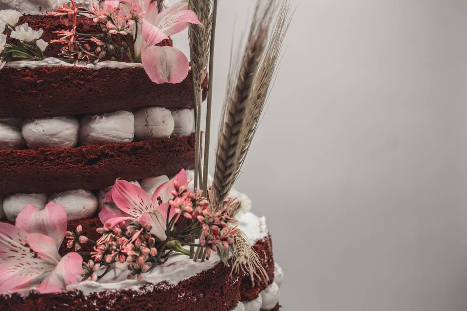 Detalle de tarta de boda