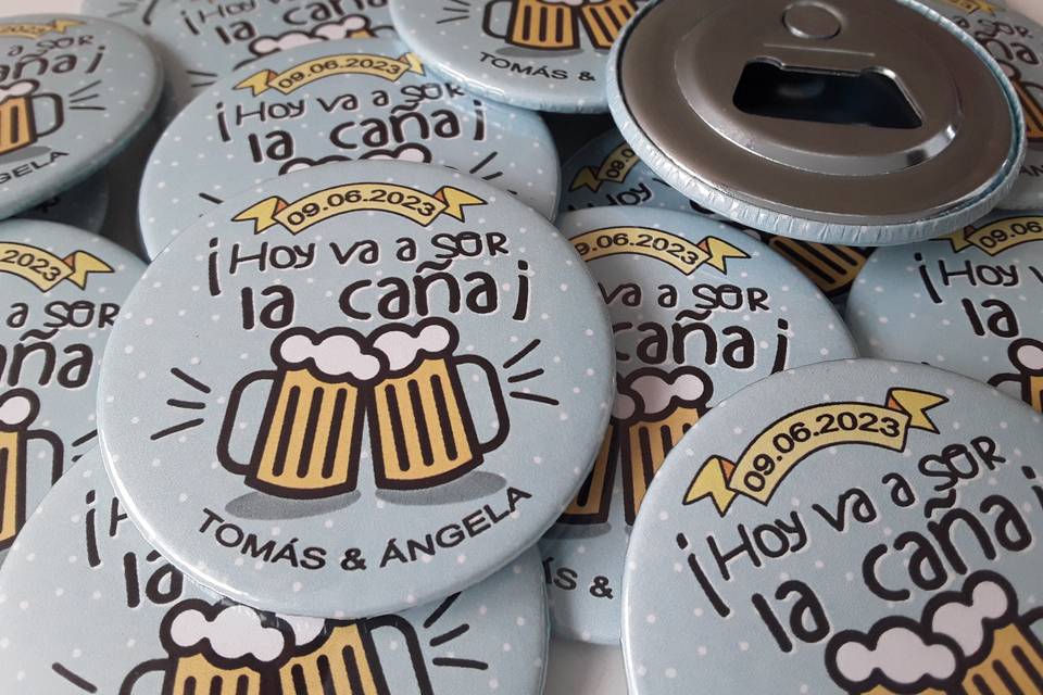 Chapas de medicamento para boda