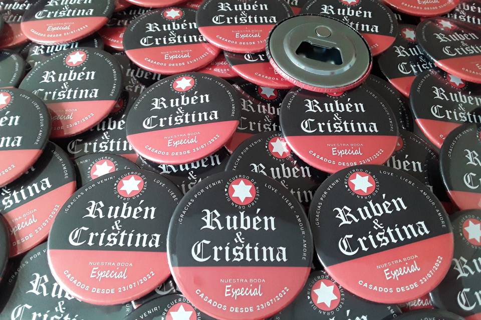 Chapas de 38 y 56mm diámetro